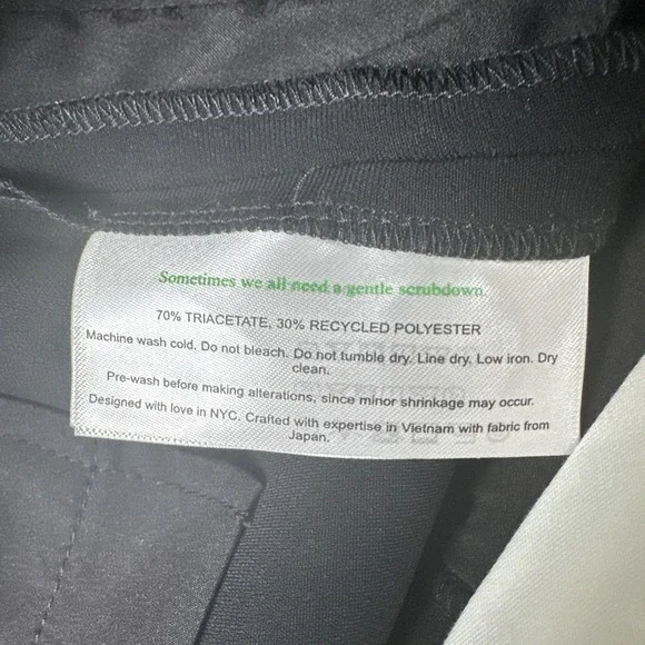 M.M.LaFleur Black Wide Leg Dress Pants Women's Size 6 Cropped Tailored Workwear - Picture 9 of 12